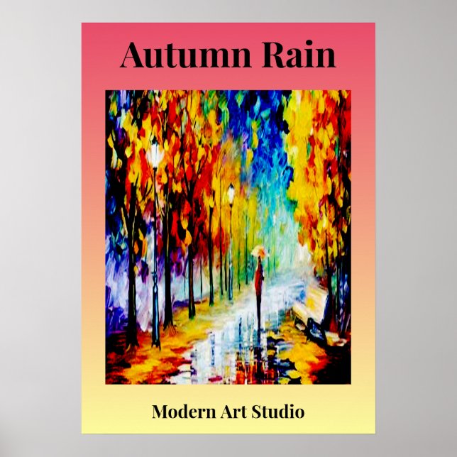 Poster Pluie d'automne (Devant)
