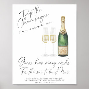 Poster Pluie de Mariée Devinez Combien de Bouchons