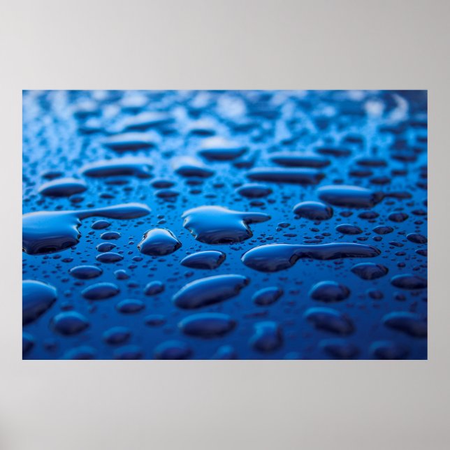 Poster Pluie gouttes d'eau pluviale (Devant)