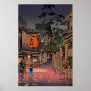 Poster Pluie nocturne