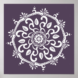 Poster Plum Mandala