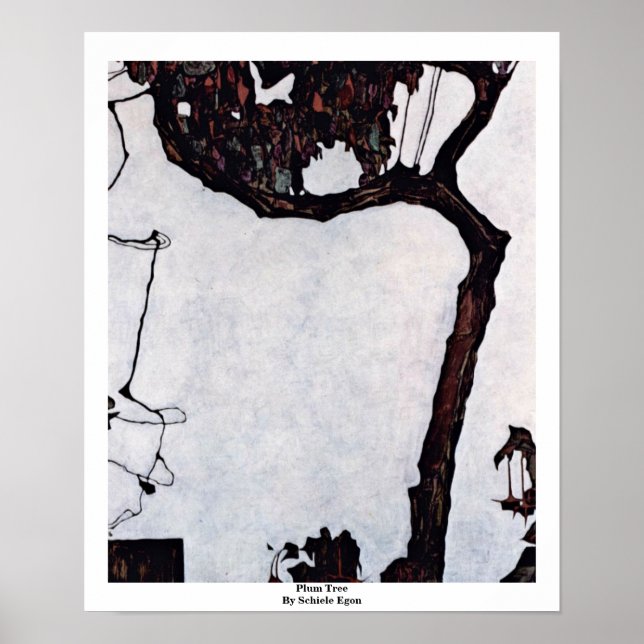 Poster Plum Tree Par Schiele Egon (Devant)