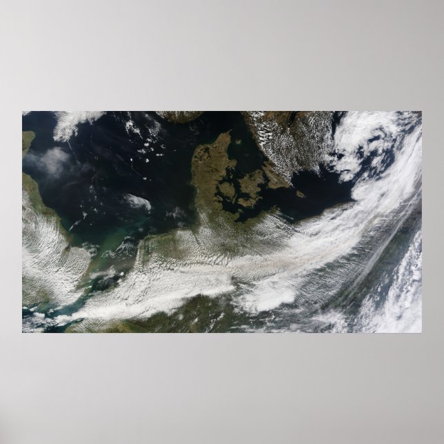 Poster Plume de cendres du volcan Eyjafjallajokull (Devant)