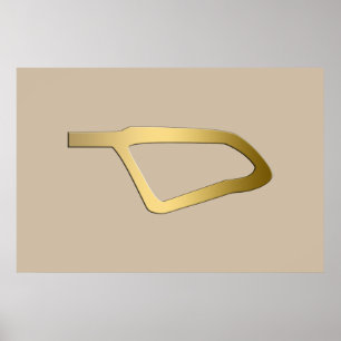 Poster Plume du symbole égyptien de Maat