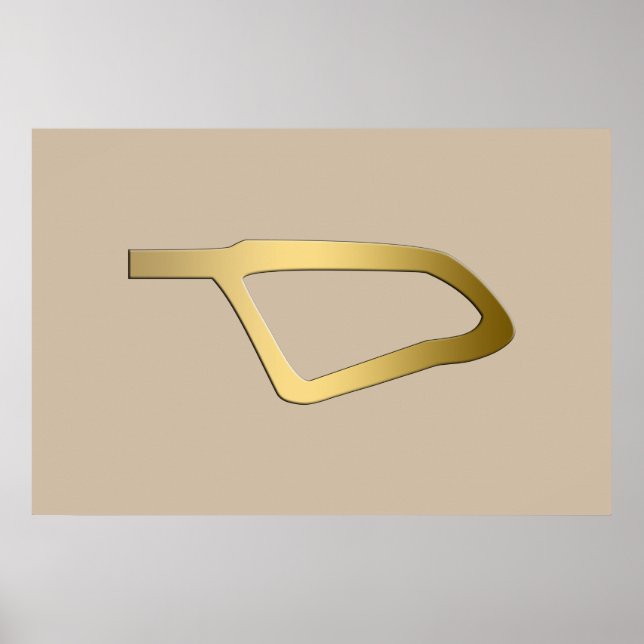 Poster Plume du symbole égyptien de Maat (Devant)