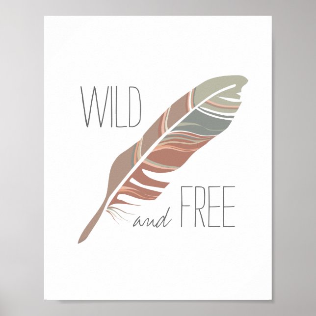 Poster Plume rustique | Infirmière libre et sauvage (Devant)
