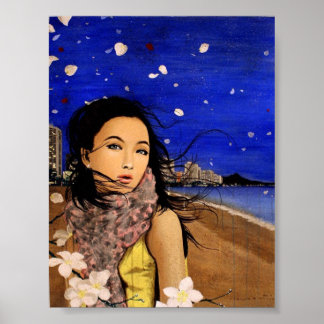 Poster Plumeria Breeze sur Waikiki