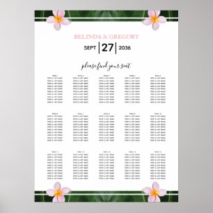 Poster Plumeria rose Frangipani Plumeria Mariage