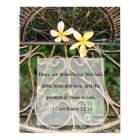 Plumeria rustique Frangipani Bible Love Citation P
