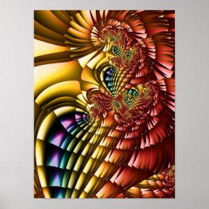 Poster Plumes arc-en-ciel