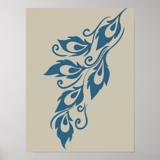 Poster Plumes de paon (Devant)