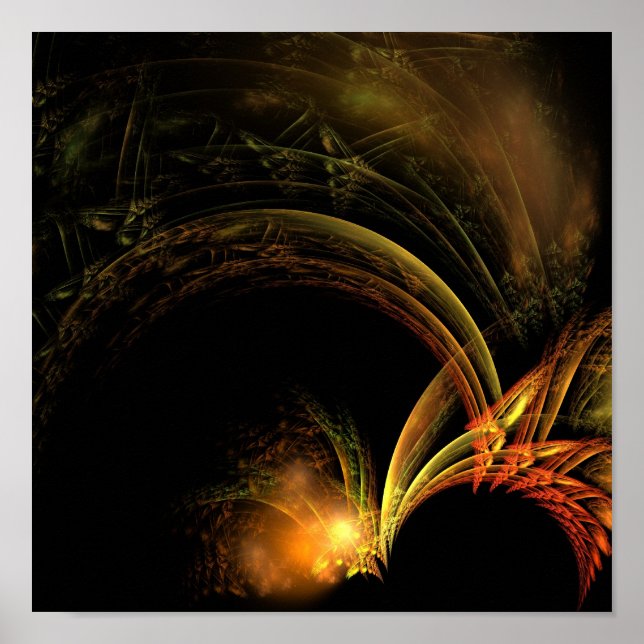 Poster plumes d'or et de feu (Devant)