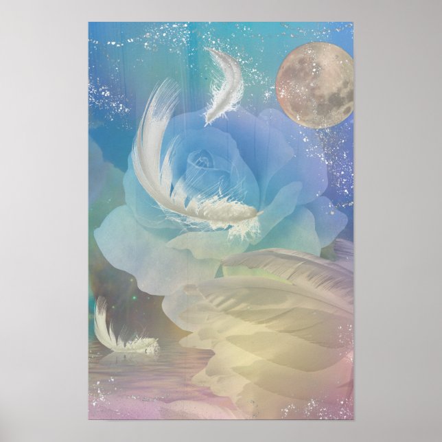 Poster Plumes et arcs-en-ciel (Devant)