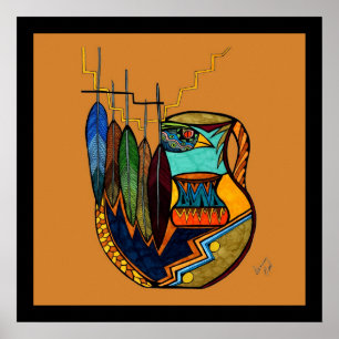 Poster Plumes et pots