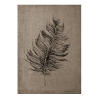 Plumes n°1 avec Faux Linen Taupe Art