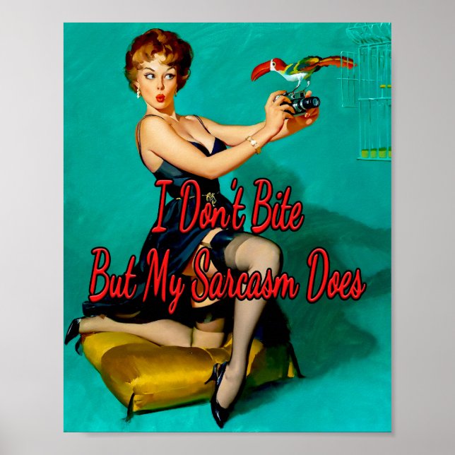 Poster Plumes rouillées des années 1950 par Gil Elvgren (Devant)