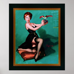 Poster Plumes rouillées par Gil Elvgren