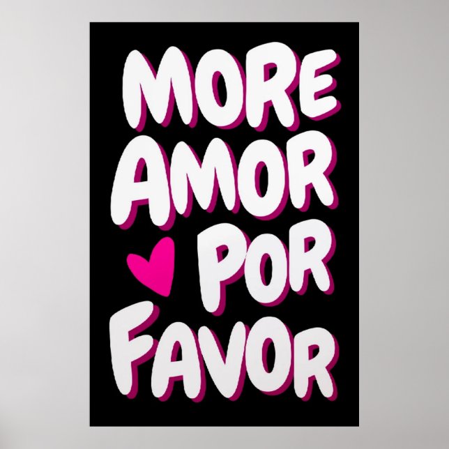 Poster Plus Amor Por Favoriser (Devant)