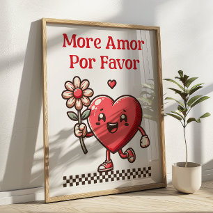 Poster Plus Amor Por Favoriser Coeur Mascotte Amour Art I