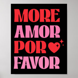 Poster Plus Amor Por Favoriser Rétro Love Valentine Aesth