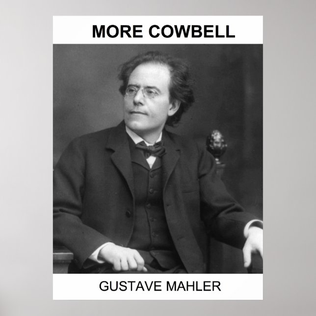 Poster Plus Cowbell - Gustav Mahler (Devant)