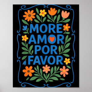 Poster Plus d'amour en faveur de la citation d'amour lati