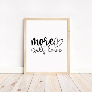 Poster Plus d'amour-propre - Motivation minimaliste bohèm