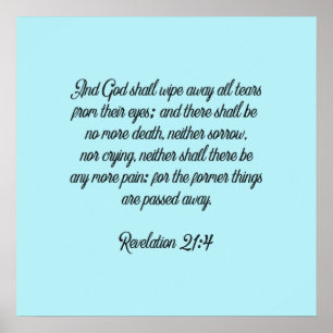 Poster Plus De Chagrin Plus De Douleur Écriture Chrétienn