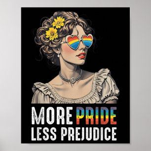 Poster Plus de Fierté Moins de Préjugés Lgbtq Fière Allié