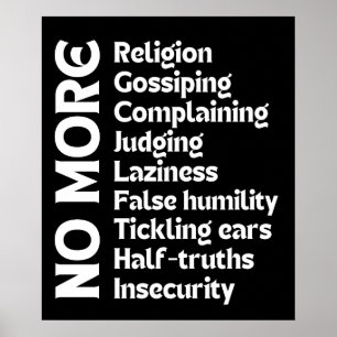 Poster Plus de négativité Citation d'inspiration audaci