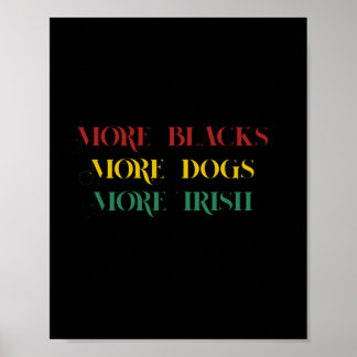 Poster Plus de Noirs Plus de Chiens Plus d'Irlandais - bl