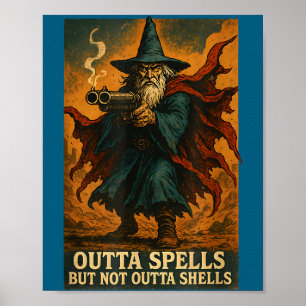 Poster Plus de sorts mais pas sans coquilles Magicien Fan