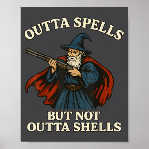 Poster Plus de sorts mais pas sans coquilles Magicien Fan