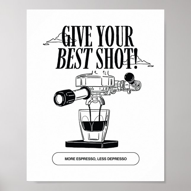Poster Plus Espresso Moins Dépresso (Devant)