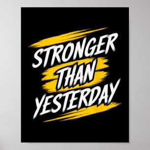 Poster Plus Forte Que Hier Citation De Gym Motivationnel