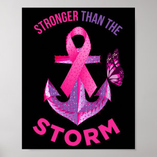 Poster Plus Forte Que La Tempête Combattre Le Ruban Cance