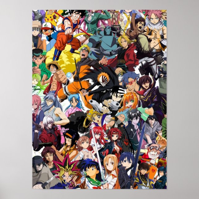 Poster Plus grand collage d'Anime (Devant)