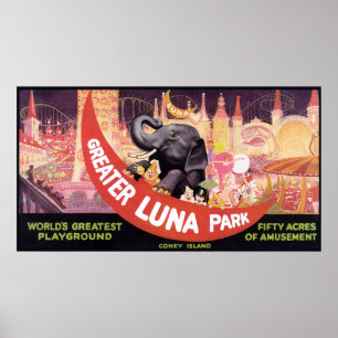 Poster Plus grande Luna Park vintage