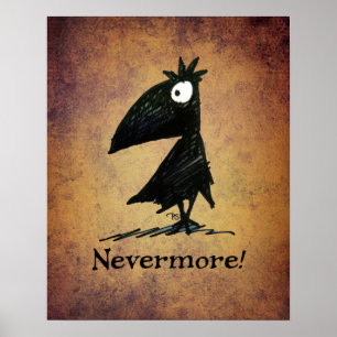 Poster Plus jamais ! Raven Edgar Allen Poe - art de