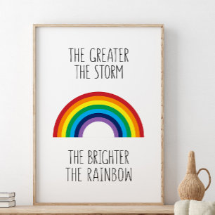 Poster Plus la tempête est grande, plus l'arc-en-ciel est