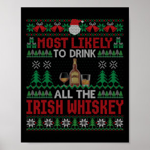 Poster Plus susceptible de boire tout le whisky irlandais