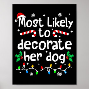 Poster Plus Susceptible de Décorer Son Chien C-hristmas A