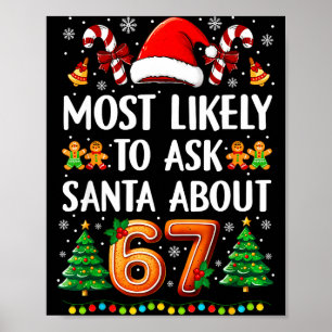 Poster Plus susceptible de demander à Santa 67 drôles de