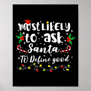 Poster Plus susceptible de demander au Père Noël de défin