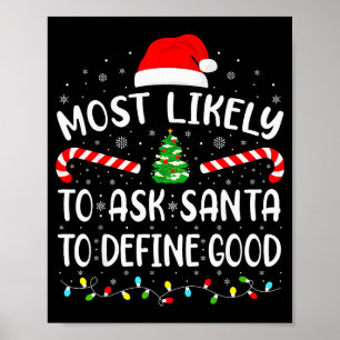 Poster Plus susceptible de demander au Père Noël de défin