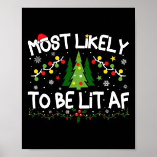 Poster Plus susceptible d'être allumé à Noël en correspon
