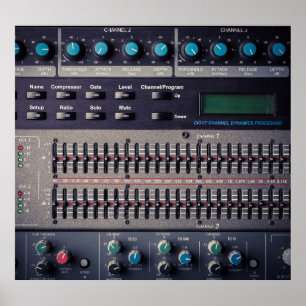 Poster Plusieurs boutons Sound Mixer Studio