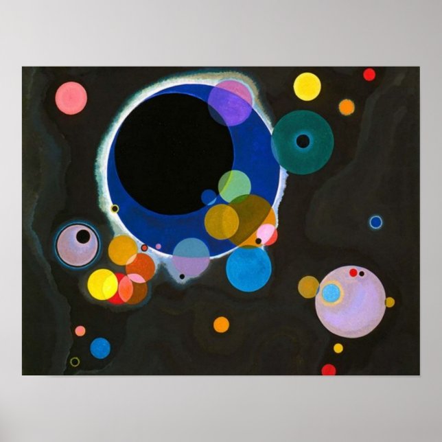 Poster Plusieurs cercles Wassily Kandinsky (Devant)