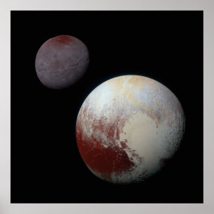 Poster Pluton et Charon 9e ou système solaire Planète nai