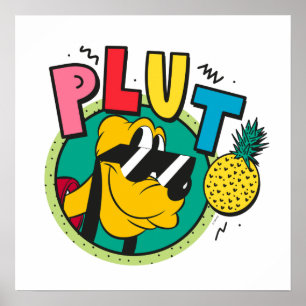 Poster Pluton Rétro Cool Vibes d'Été